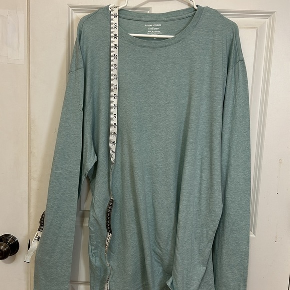 Banana Republic Green Long Sleeve t-shirt size XL green crewneck cotton - Picture 5 of 5